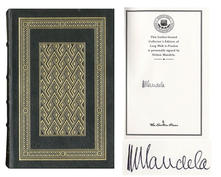 Nelson Mandela Signed Luxury First Edition of His Celebrated Autobiography Long Walk to Freedom -- Fine Condition